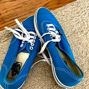 Vans Blue Canvas Lace-Up Sneakers